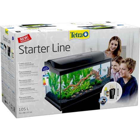 Tetra Aquarium-Komplettset LED Starter Line 105 L schwarz Aquarien