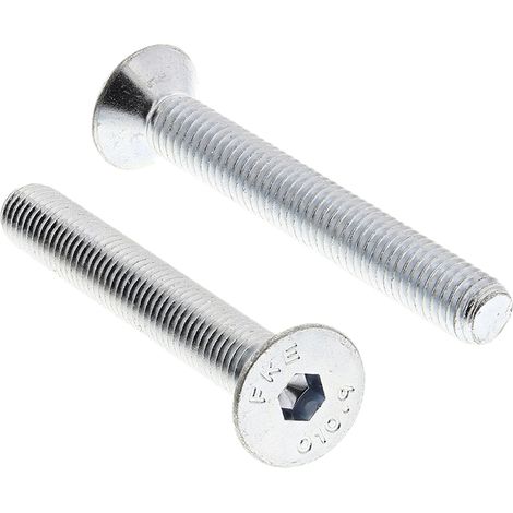 Vis à six pans creux, M8 x 60mm, tête Vis fraisée à tête creuse hexagonale, en Acier ( Prix pour Sachet de 25 )