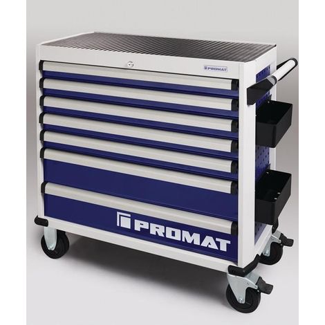 Servante d'atelier PLUS l.1010xP460xH990 mm 500 kg 7 tiroirs tôle d'acier (1/4)