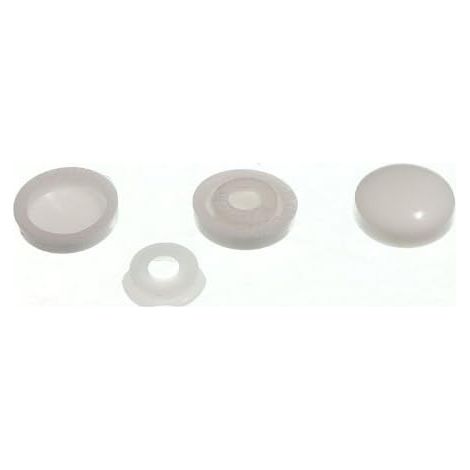 Lot de 500 cache-vis en plastique Blanc