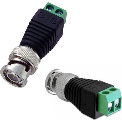 Connettore adattatore bnc morsetto maschio 2 poli a vite
