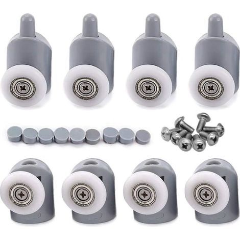 8 pezzi rotelle da 23 mm per porta doccia, ruote scorrevoli per porta del bagno (1/4)