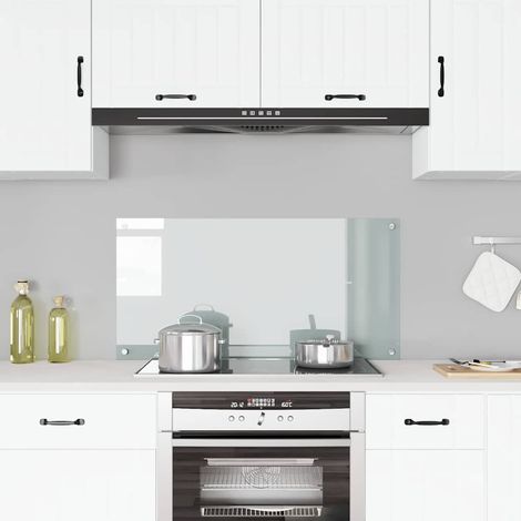 vidaXL Protector contra salpicaduras cocina vidrio templado 100x50 cm (1/5)