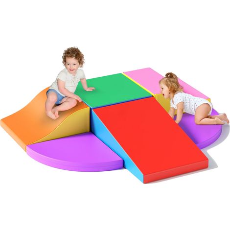 Jeu d'escalade, mousse non toxique, blocs modulaires doux, JAUNE (1/2)