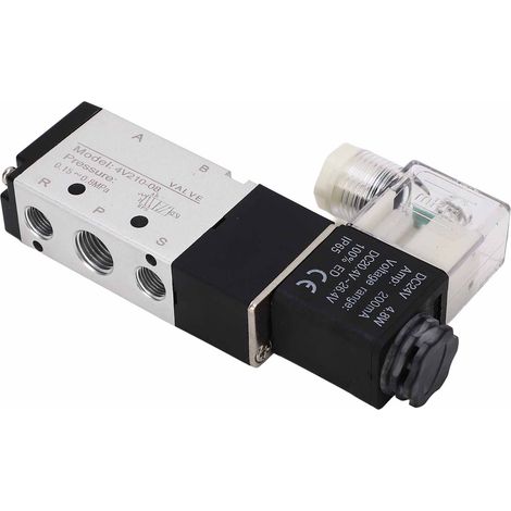 Pneumatisches Magnetventil 4V210-08 24V DC, 2 Positionen 5 Wege, normal, automatische Druckluftspülung für die Werkstatt. (1/5)