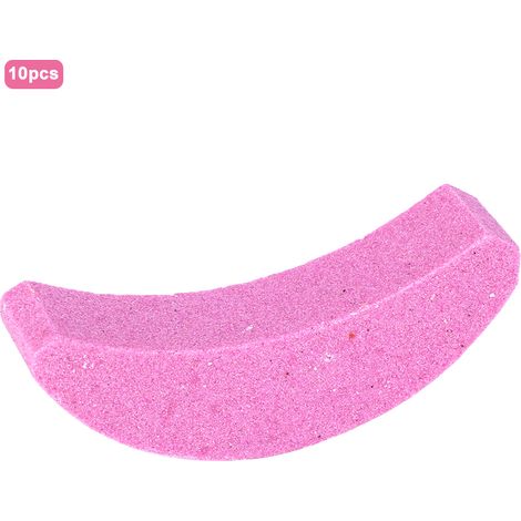 Pierre à affûter portable en forme de croissant rose pour chaînes de tronçonneuses (10 pièces) (1/3)