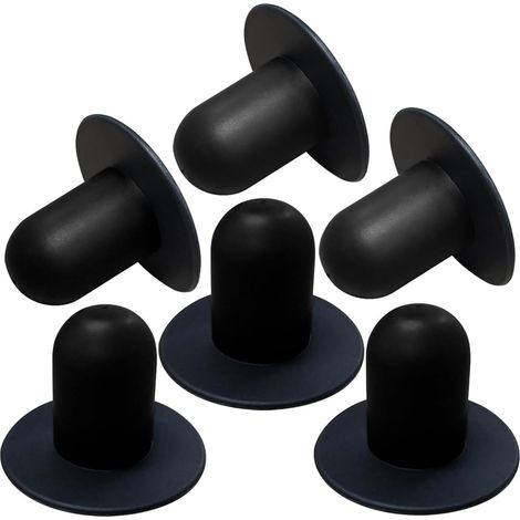 Confezione da 6 tappi di chiusura per piscine fuori terra – Tappi di ricambio per filtro/skimmer compatibili con Intex e Bestway (Nero) (1/5)