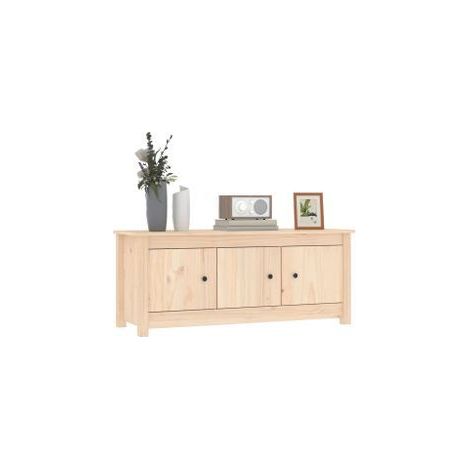 Armoire à chaussures en bois massif Klouda – Élégant et fonctionnel 110 cm-Naturel-Largeur 110 cm (1/5)