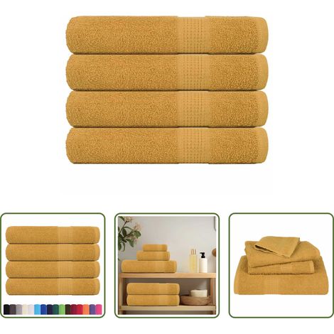 Frottiertuch - Handtücher FROGN 4 Stk. Gold 100x200 cm 360 g/m² (1/5)
