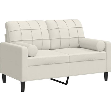 Maison Exclusive - Divano a 2 Posti con Cuscini Crema 120 cm in Velluto