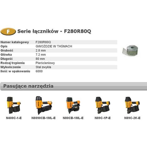 Bostitch F280R80Q - Spiralnägel (2,80 x 80 mm, 6000 Stk.)