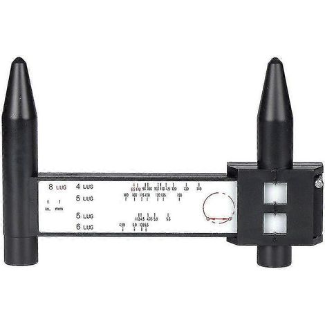 Règle de jauge PCD pour jante de voiture, outil de mesure d'entraxe des boulons, trou de 4, 5, 6 ou 8 écrous (rui) (1/5)