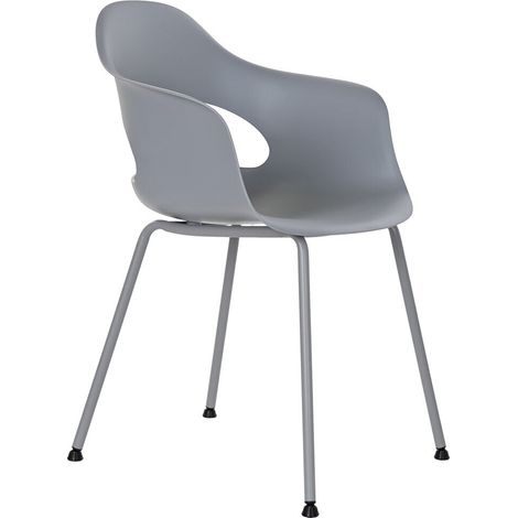 Chaise Pp Métal 56X54X80 Mat Gris Clair (1/5)