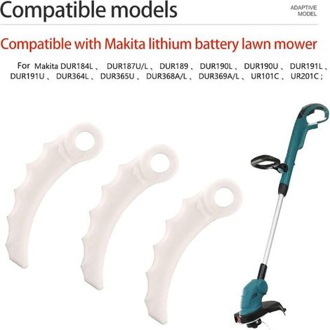 Convient pour - MAKITA - 12 lames en plastique, pour débroussailleuse Makita 198426-9 198383-1 (1/4)