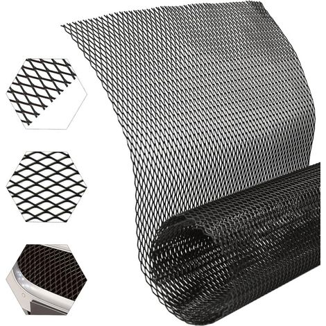 Universelles Aluminiumgitter/Netz für Stoßstange und Kühlergrill, 120 x 20 cm