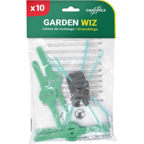 Gardirex – 10 lames de rechange pour coupe bordures sans fil Garden Wiz