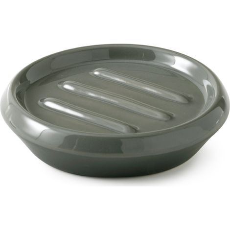 PORTA SAPONE DA APPOGGIO IN CERAMICA MODELLO WILMA - DIM. CM (LXPXH): 12,1X12,1X3,1  - VERDE SALVIA  - GDY