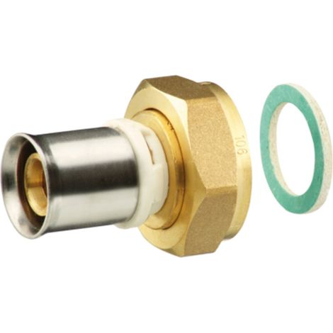 ECROU TOURNANT SERTIR LAITON POUR SYSTEME MULTICOUCHES 3/8" - 16 raccord nickelé