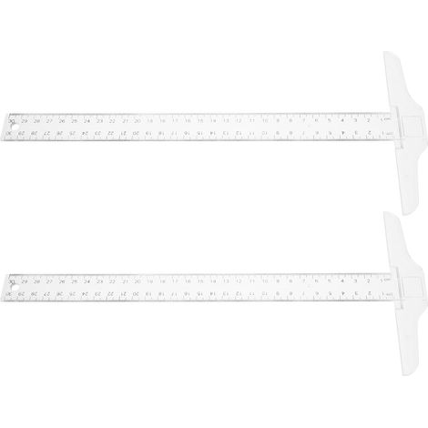 KICHOUSE Lot de 2 règles portables en plastique forme T avec (1/5)