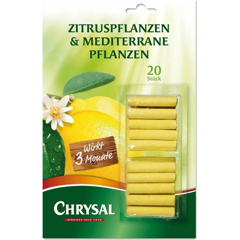 Chrysal Zitrus- & Mediterrane Pflanzen Düngestäbchen - 20 Stück