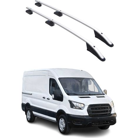 Barres de Toit longitudinales pour Ford Transit 2015-2026 Aluminium Gris