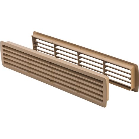 Lüftungsgitter Türlüftung Kunststoff Limba paarweise 457mm x 92mm