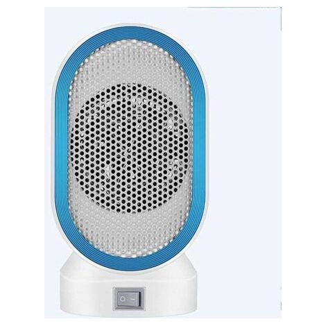Mini chauffage d'appoint électrique, ventilateur de chauffage domestique 400 W, mini appareil de chauffage solaire basse consommation, silencieux (Couleur : Bleu) (1/4)