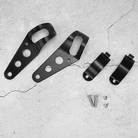 2 Stück universelle Scheinwerferhalterungen für Motorräder, Gabelösen für 35–43 mm / 1,4–1,7 Zoll Rohre (1/5)