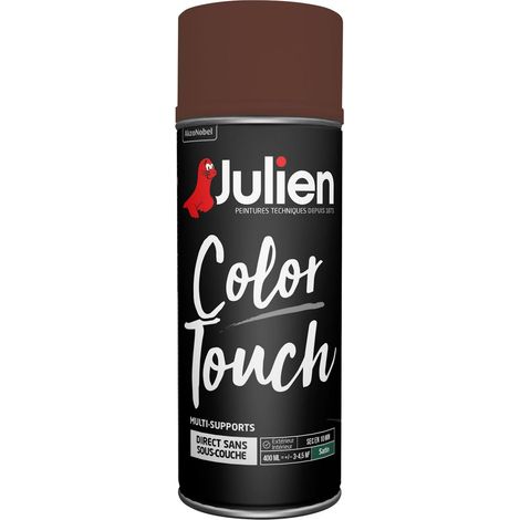 Peinture aérosol Color Touch multi-supports - Satin Brun Châtaigne - 400 ml - Julien