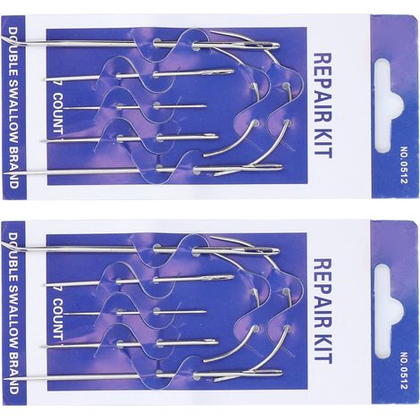 2 Sets Ledernadeln, robustes Handnähwerkzeug-Set für Teppich und Segeltuch (1/5)