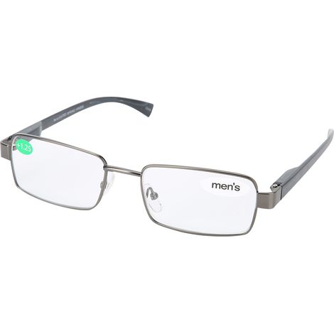 Lunettes de lecture portables pour hommes, en acier inoxydable, correction de la presbytie +1,25° (1/5)