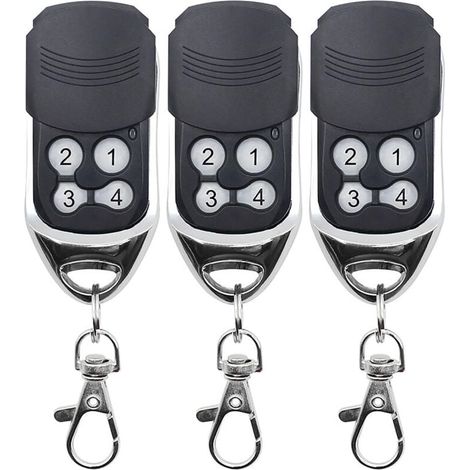 433MHz Telecommande Universelle Portail,Telecommande Camé Porte de Garage de Remplacement, Super Copie, Code Fixe, Code Roulant, Applicable à Télécommande DOORHAN MOTORLIN,3pcs