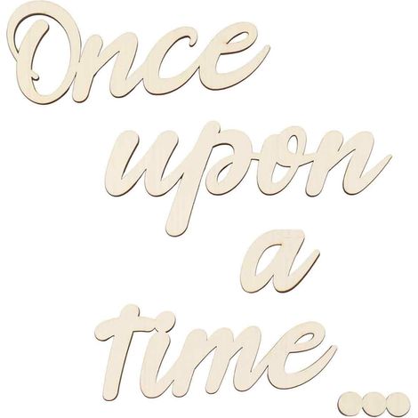 Panneau En Bois Once Upon A Time - Décor Murale Chambre Maison - 22 x 13 x 2 cm - 1 Pièce (1/5)