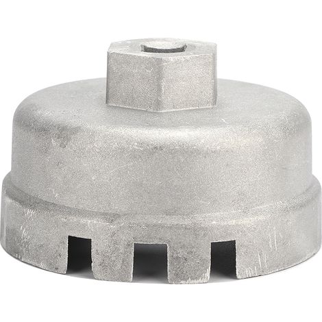 Clé à filtre à huile en alliage d'aluminium, 14 fentes, 64,5 mm, outil de modification automobile. (1/5)