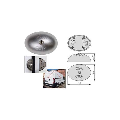 LUCCHETTO VAN LOCK PER CAMION E FURGONI IN ACCIAIO INOX 4222- - coppia con cifratura KA (4222.4222) - 1 confezione VIRO