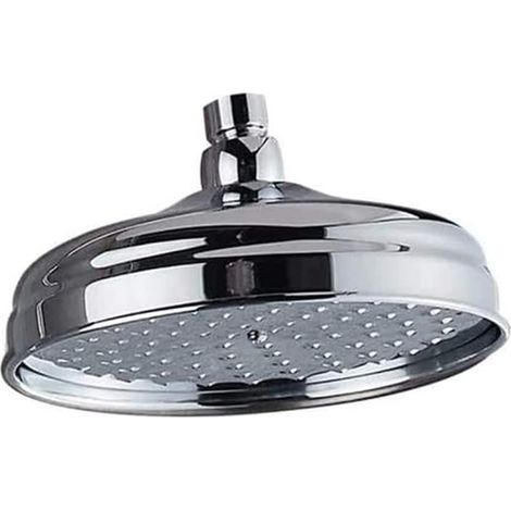 Pommeau de douche, diamètre 20 cm (8 po), pommeau de douche fixe haute pression avec pommeau de douche à angle réglable, pommeau de douche à effet pluie, argent (1/3)