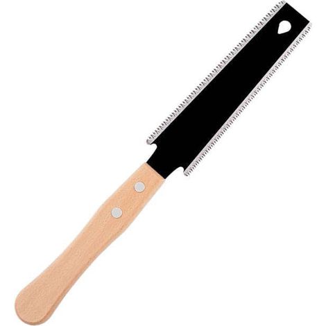 Kleine Handsäge, zum präzisen Schneiden von Holz, manuelle Holzsäge mit 150 mm Blatt, Doppelzahnung, schnelle Spanabfuhr, geeignet für Handwerk und kreative Hobbys