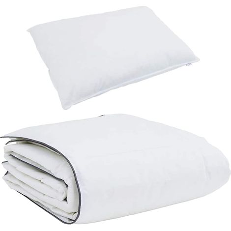 Duvet d'hiver avec oreiller 2 pcs,Couette Blanc Plume de canard CFW17081 (1/5)