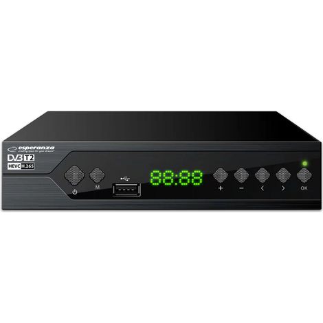 Esperanza Dvb-T2 H.265/Hevc Receptor Tv Digital Terrestre Ev107R