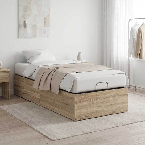 vidaXL Marco de cama para somier articulado Roble Sonoma 70 x 200 cm (1/5)