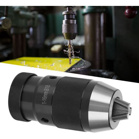 Mandrin de Perceuse Auto-Serrant sans Clé pour Tour Acier Rapide 1-16mm B18 Outils Matériel (1/5)