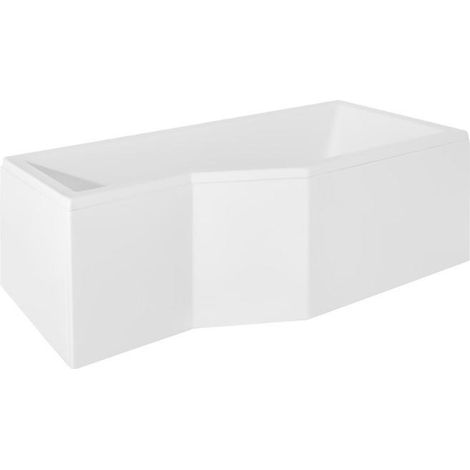Bañera asimétrica INTERO 150/170 cm x 75 cm sin mampara - Ángulo: Derecho - Dimensiones: 150 cm