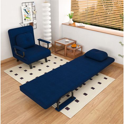 MODFU – Sillón relax de 5 posiciones con respaldo reclinable 180°, tapizado en chenilla y estructura metá (1/5)
