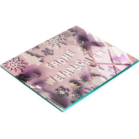 Tablero decorativo multifuncional de vidrio templado Feliz Navidad 60x52 cm