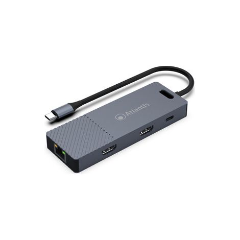 Atlantis Land A04-TCDK48 station d'accueil Avec fil USB 3.2 Gen 1 (3.1 Gen 1) Type-C Gris
