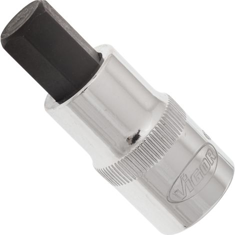 VIGOR Schraubendrehereinsatz, V2106, 1/2 (12,5 mm) Vierkant hohl, Innen Sechskant Profil, SW 12 mm (1/3)