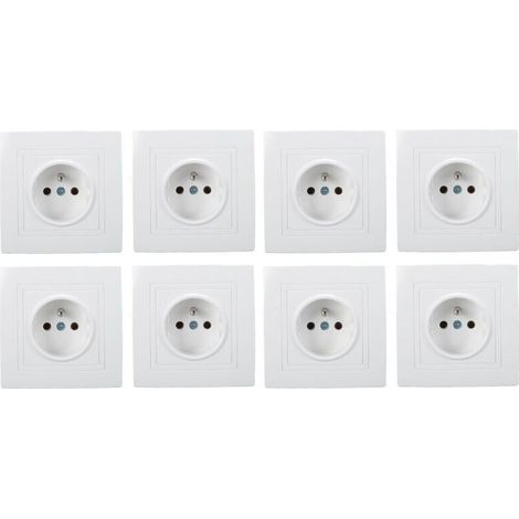 8-teiliges französisches Standard-Steckdosenset (16 A, 220 V) für Zuhause, Büro und Hotel