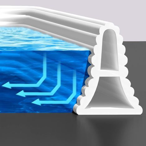 La barrière de douche pliable de 100 cm et le système de rétention d\'eau maintiennent l\'eau à l\'intérieur du seuil. (1/5)