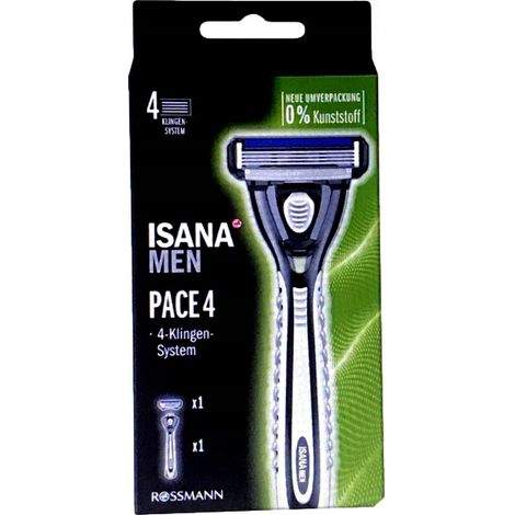 ISANA MEN Rasoio per pelli sensibili, 4 lame, per uomo 1 pz.