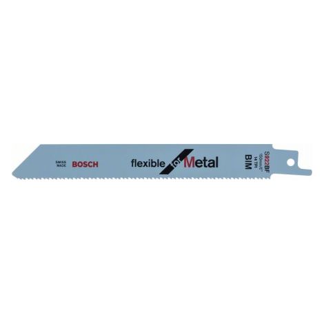 Hoja de sierra de sable BOSCH BIM - S 922 BF Flexible para metal - 150 mm - Caja de 100 - 2608656027